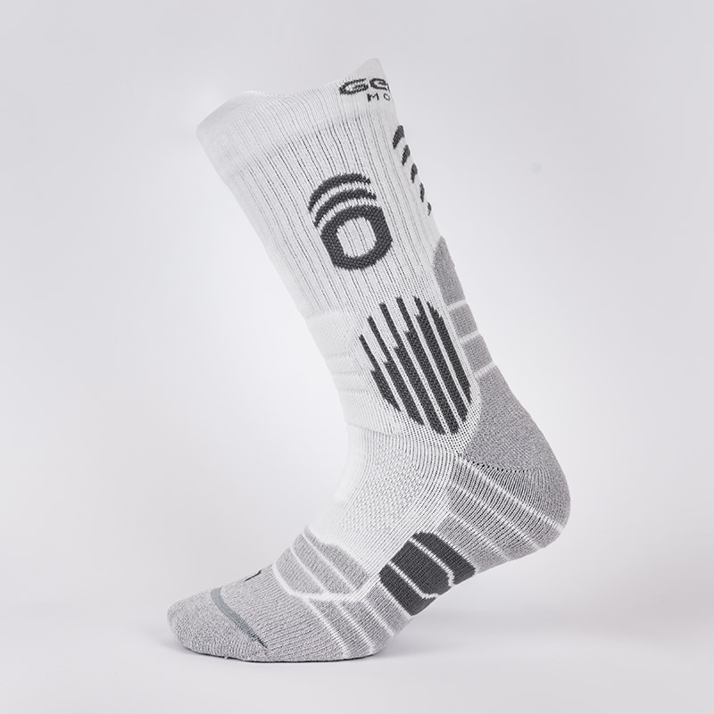 Alternative view of Basketball socks - White/Gray